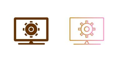 Computer Settings Icon Design vector