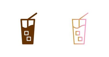 Iced Coffee Icon Design vector