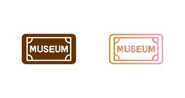 Museum Tag Icon Design vector