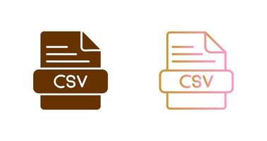 CSV Icon Design vector