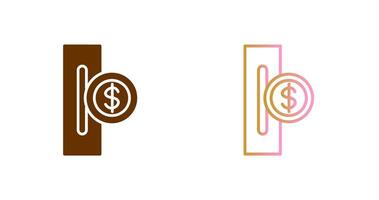 espacio para monedas icono diseño vector