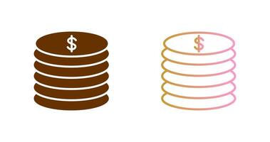 Stack of Coins Icon Design vector