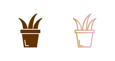 Grass Pot Icon Design vector