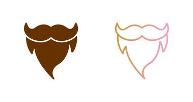 barba y Bigote ii icono diseño vector