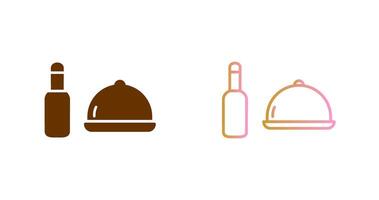 Food and Beer Icon Design vector