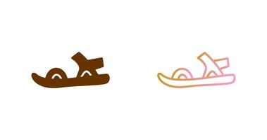 Stylish Sandals Icon Design vector