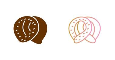 Pretzel Icon Design vector