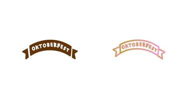 Oktoberfest bandera icono diseño vector