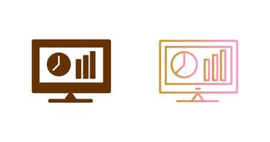 Online Stats Icon Design vector