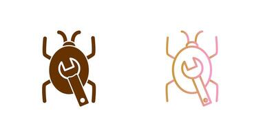 Bug Fixing Icon Design vector