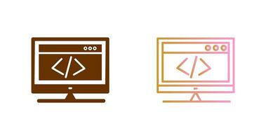 HTML Coding Icon Design vector