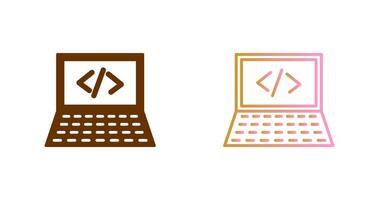 Writing Laptop Icon Design vector