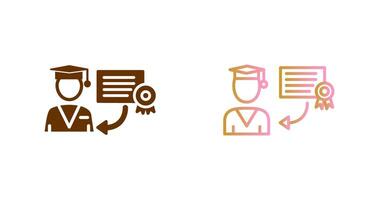Receiving Degree Icon Design vector