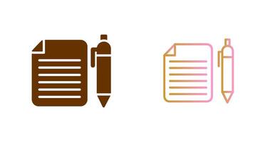 Documents and Pen Icon Design vector