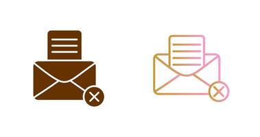 Rejection Of A Letter Icon Design vector