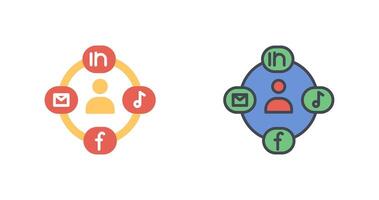 social circulo icono diseño vector
