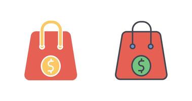 Items In a Bag Icon Design vector