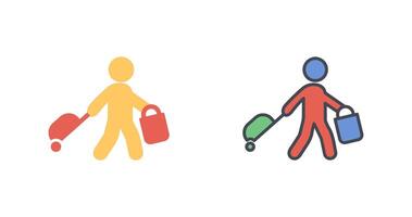 Carrying Bag Icon Design vector