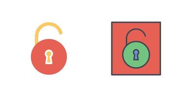 Open Lock Icon Design vector