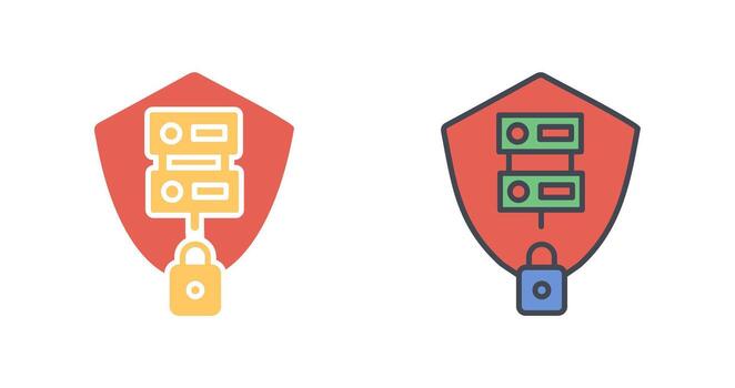 Secure Server Icon Design vector