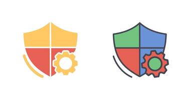 Shield Settings Icon Design vector