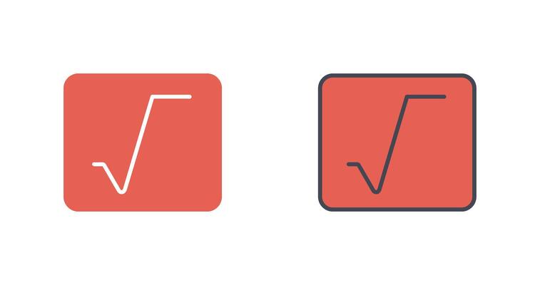 Square Root Icon Design