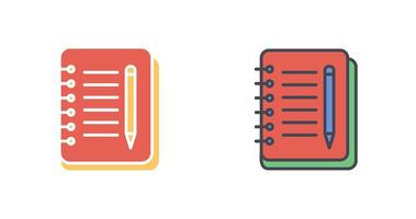 Notebook And Pen Icon Design vector