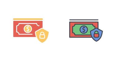 seguro dinero icono diseño vector