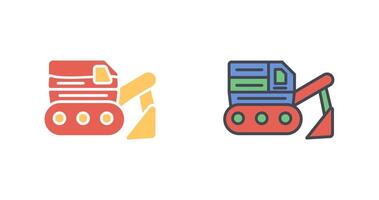 Excavator Icon Design vector