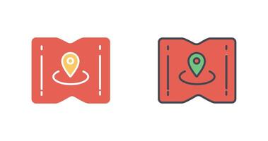 diseño de iconos de mapa y ubicación vector