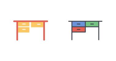 Table with Drawers II Icon Design vector