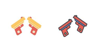 Two Guns Icon Design vector