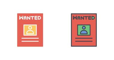 Wanted Poster Icon Design vector