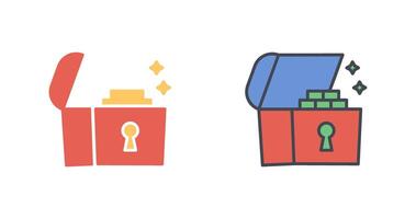 Open Treasure Box Icon Design vector