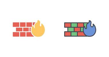 Firewall Icon Design vector