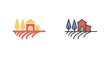 Farm House Icon Design vector