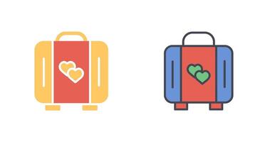 Lover Suitcase Icon Design vector