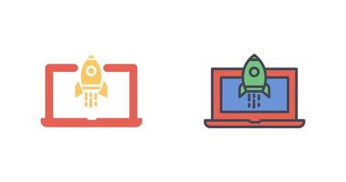 Laptop Startup Icon Design vector