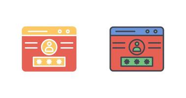 Web login Icon Design vector