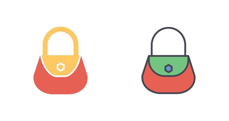Ladies Bag Icon Design
