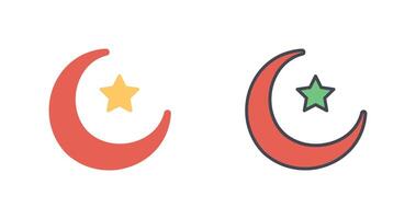 Moon and Star Icon Design vector