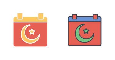 Islamic Calendar Icon Design vector