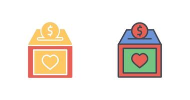 Charity Box Icon Design vector
