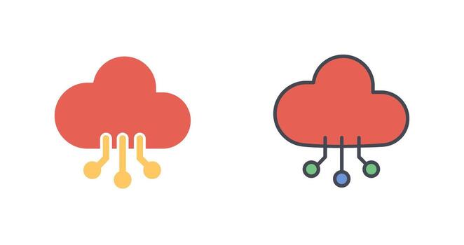 Cloud Computing Icon Design vector