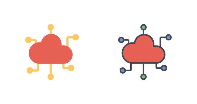 diseño de icono de computación en la nube vector