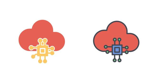 Cloud Computing Icon Design vector