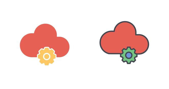 Cloud Computing Icon Design vector