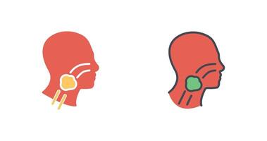 Throat Cancer Icon Design vector