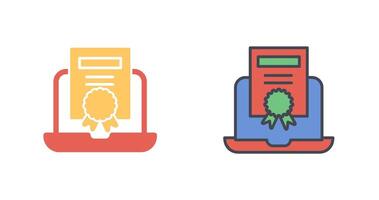 Online Certificate Icon Design vector