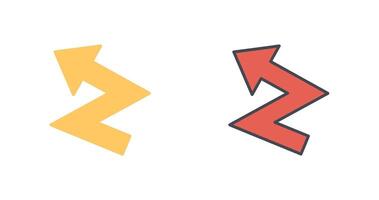 ZigZag Arrow Icon Design vector
